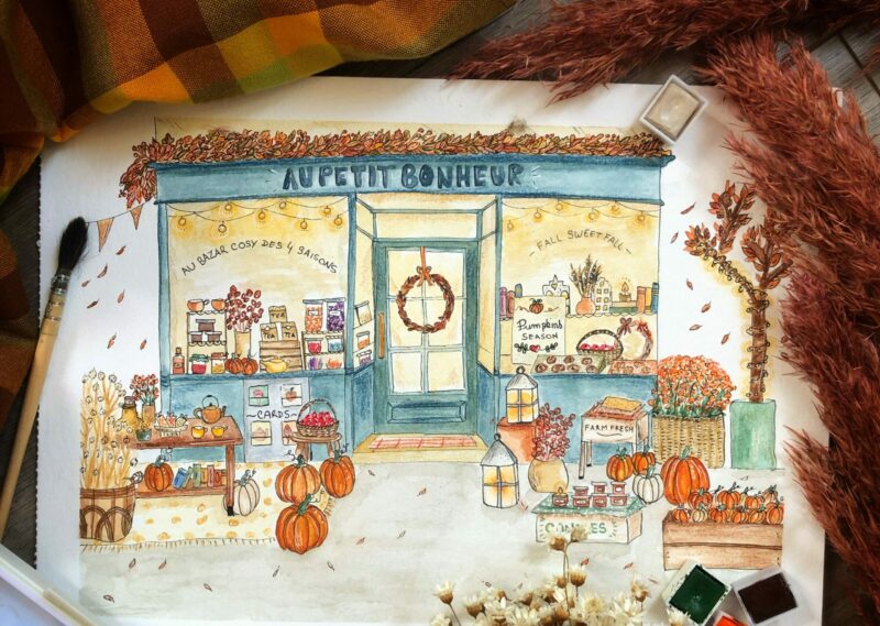 Carte/Affiche "Au petit bonheur automne"