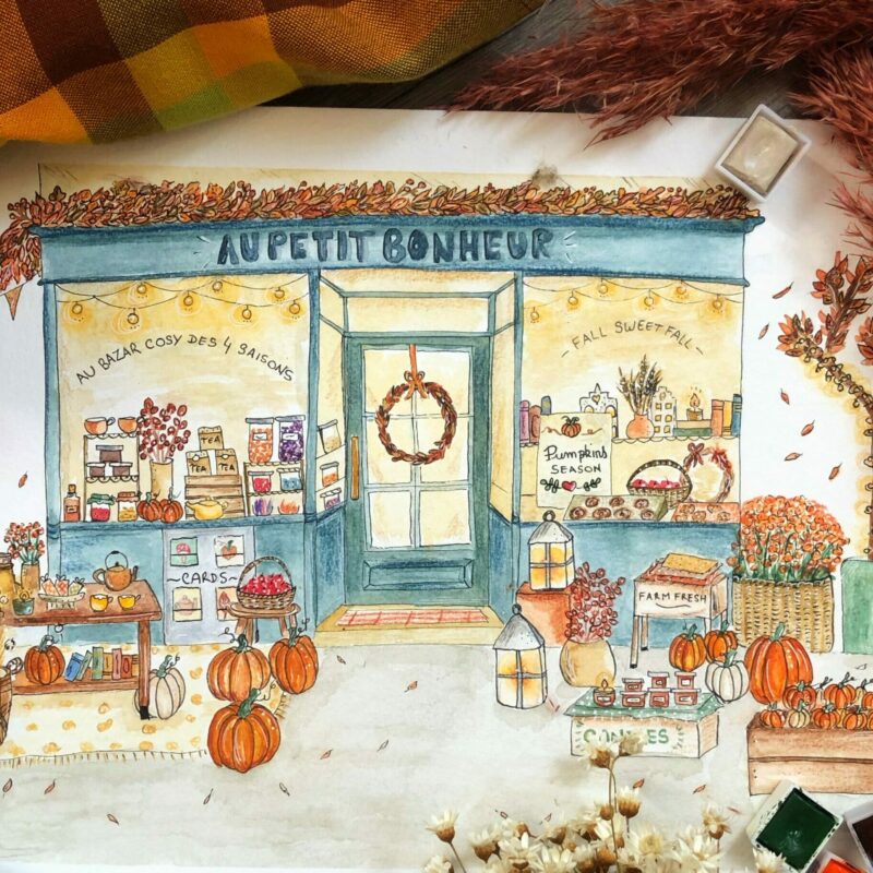 Carte/Affiche "Au petit bonheur automne"