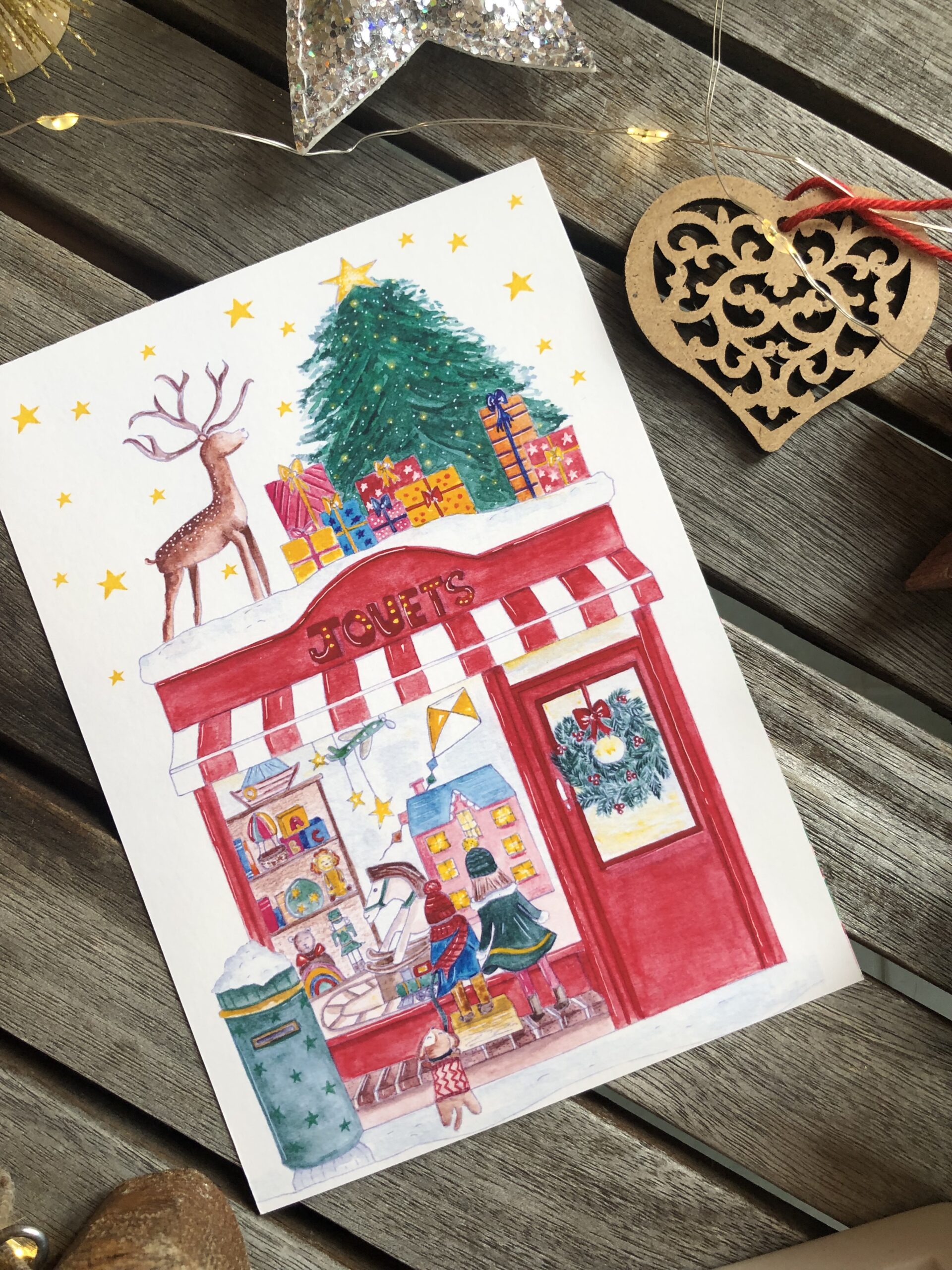 Carte/Affiche "La vitrine de Noël"