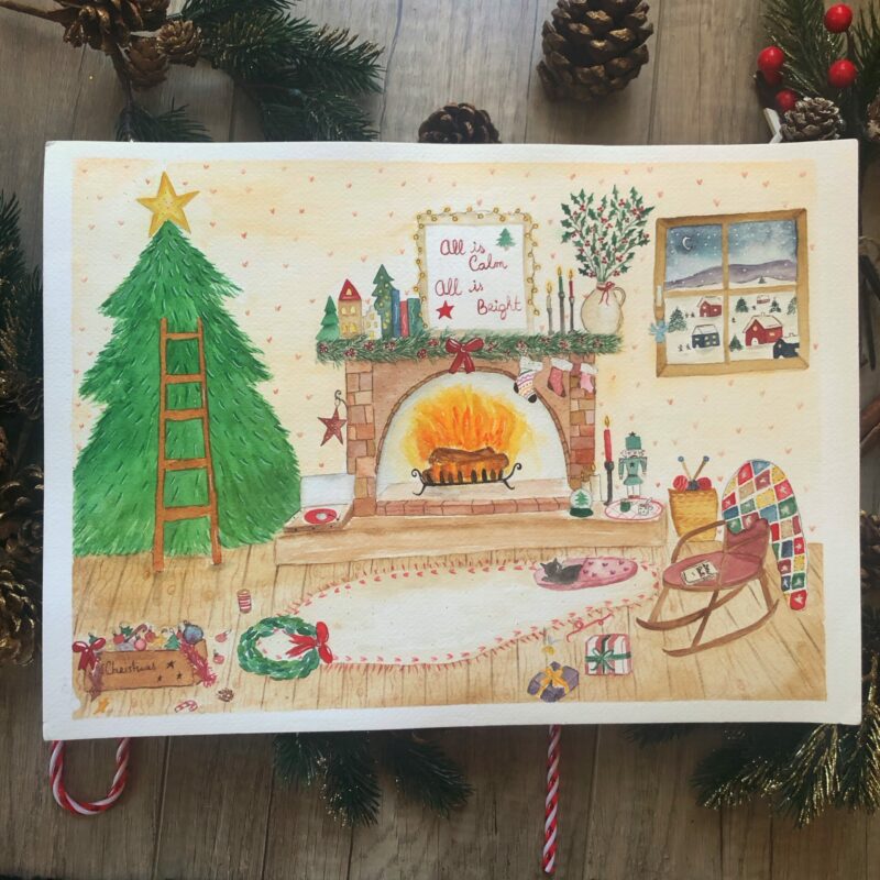 Carte/affiche "La veille de Noël"