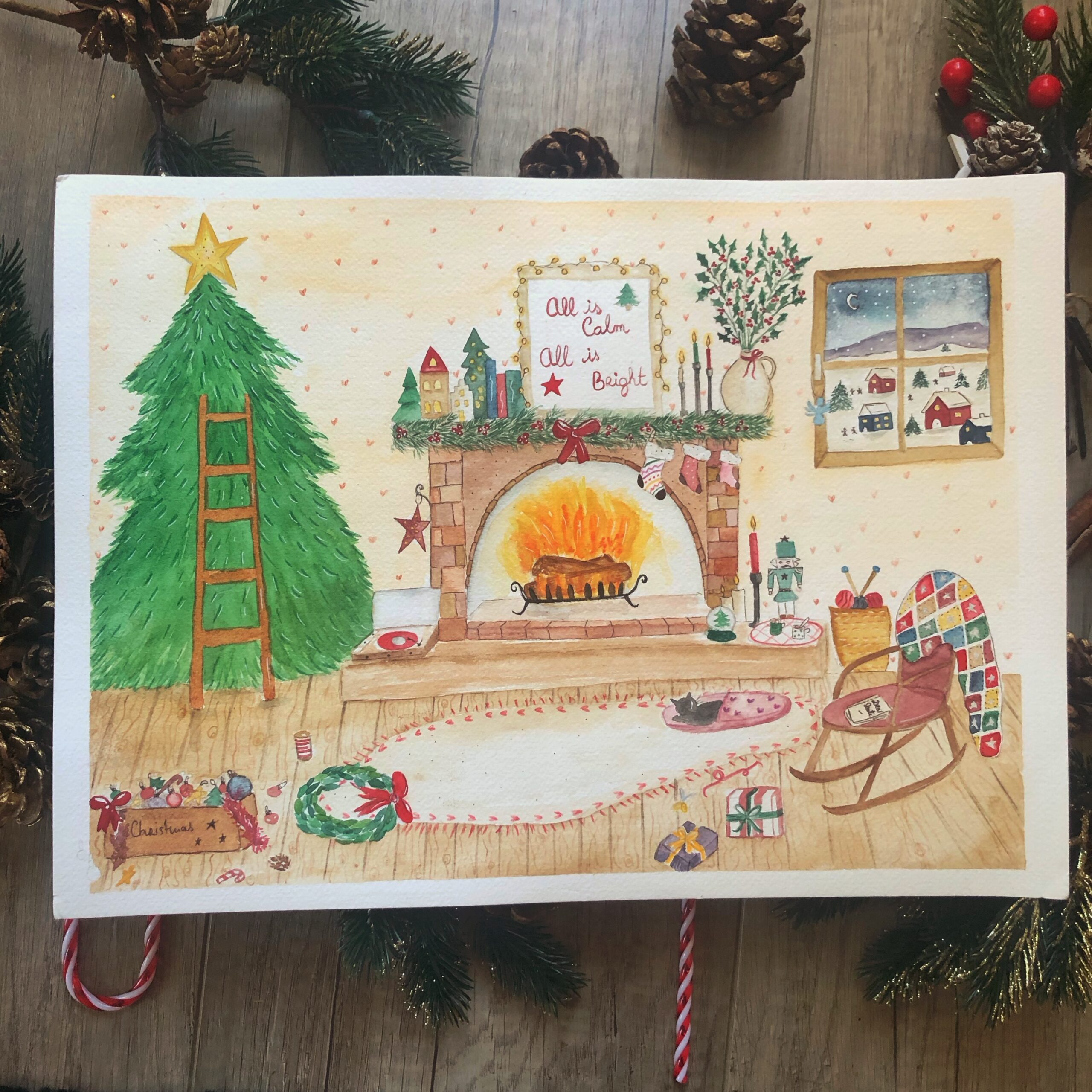 Carte/affiche "La veille de Noël"