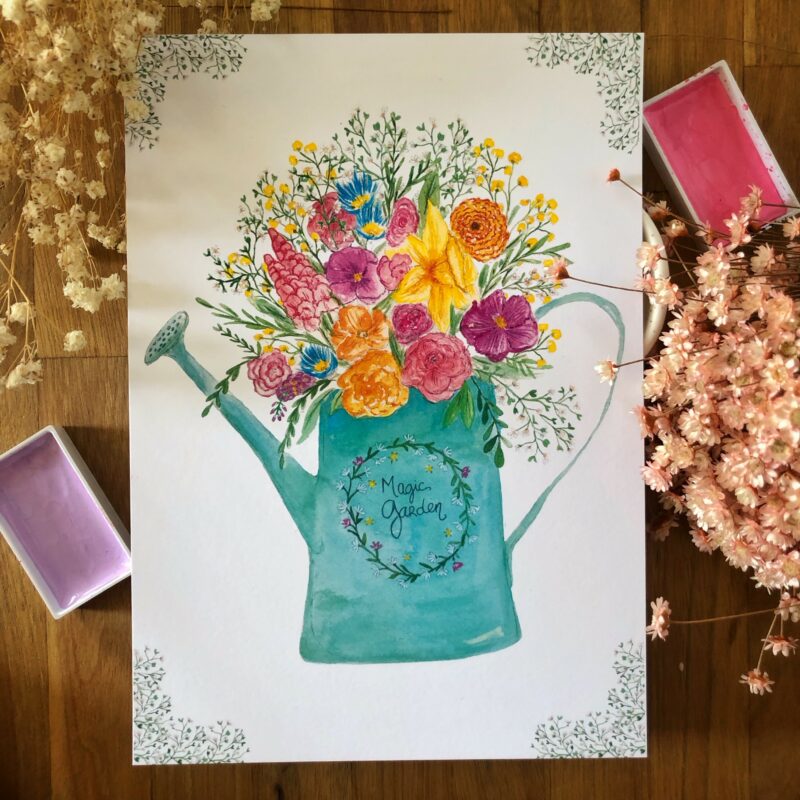Carte / Affiche "Bouquet de fleurs du jardin"