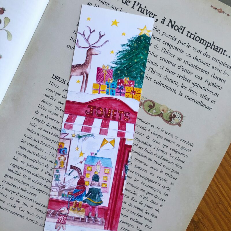 Marque-page "La vitrine de Noël"