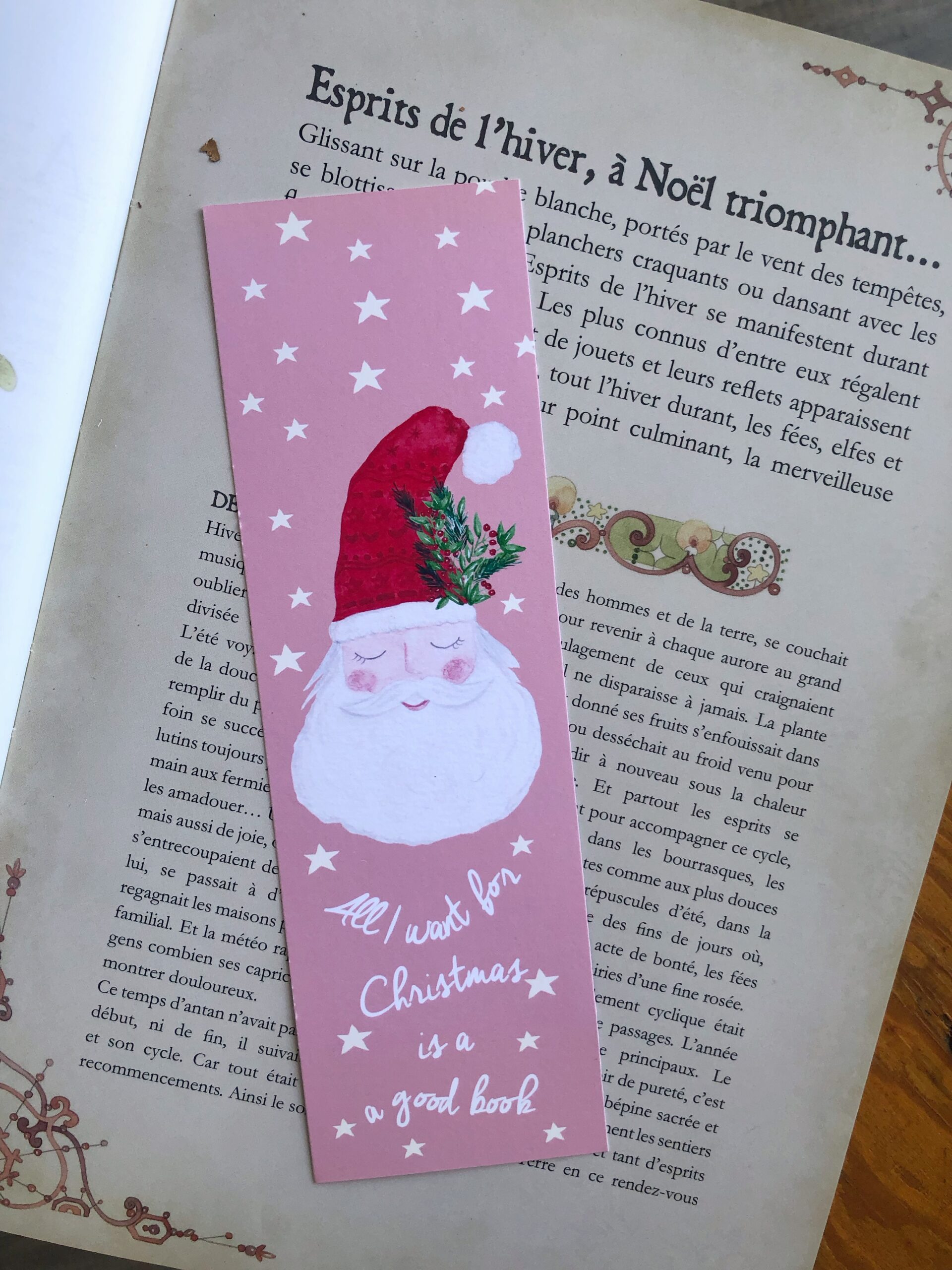 Marque-page "All I want for Christmas is a good book"