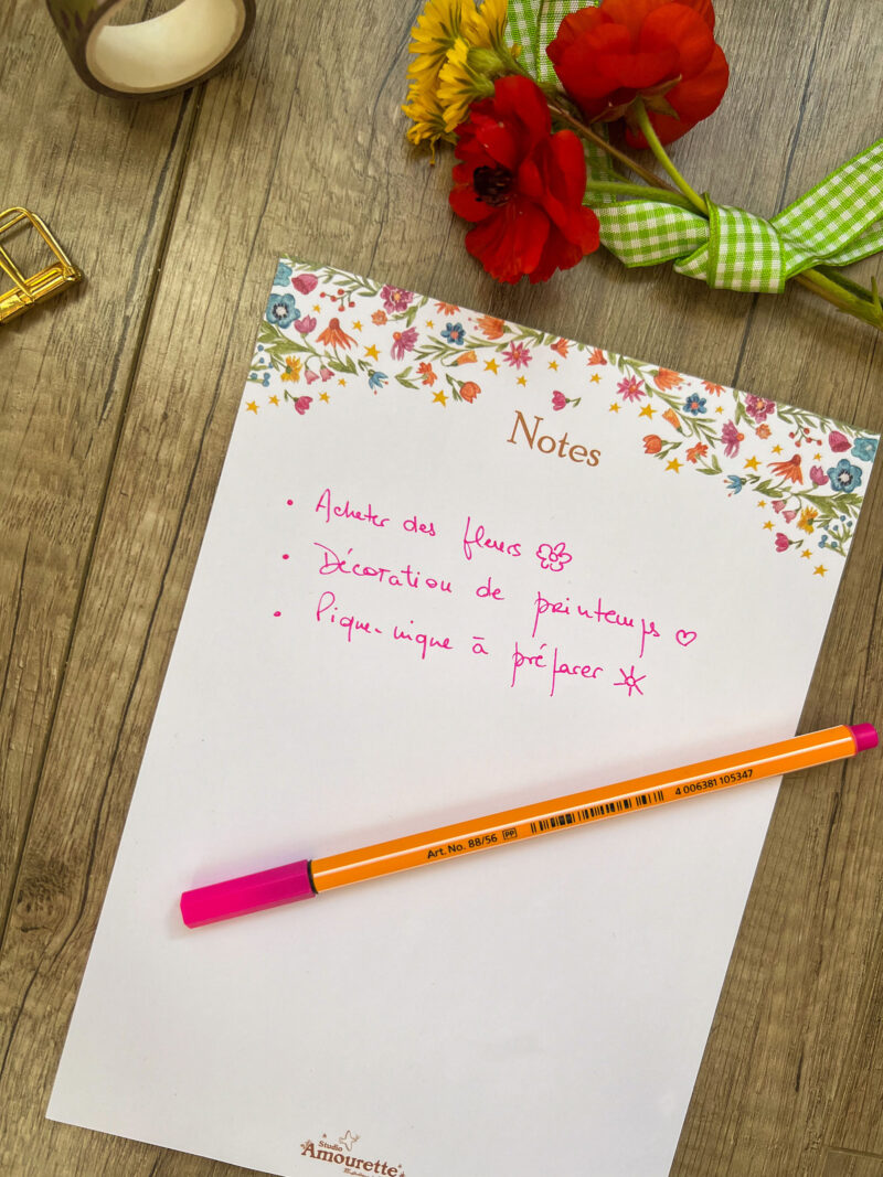 Bloc-notes "Fleurs et étoiles" – Image 3