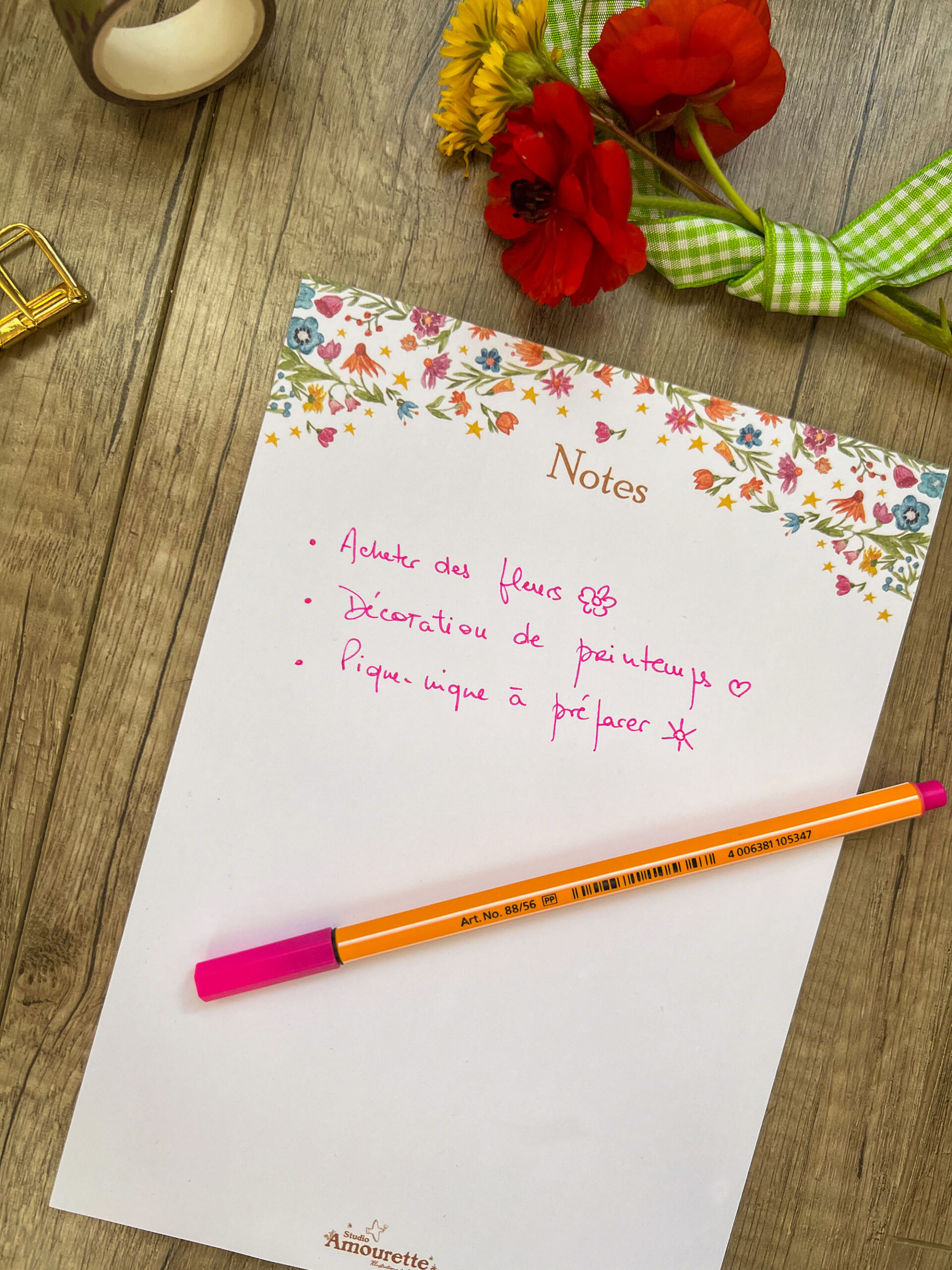 Bloc-notes "Fleurs et étoiles" – Image 3