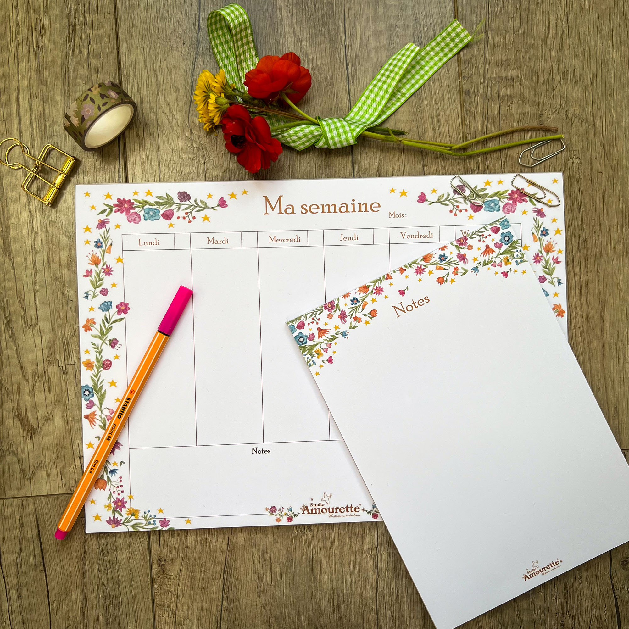 Pack semainier et bloc-notes