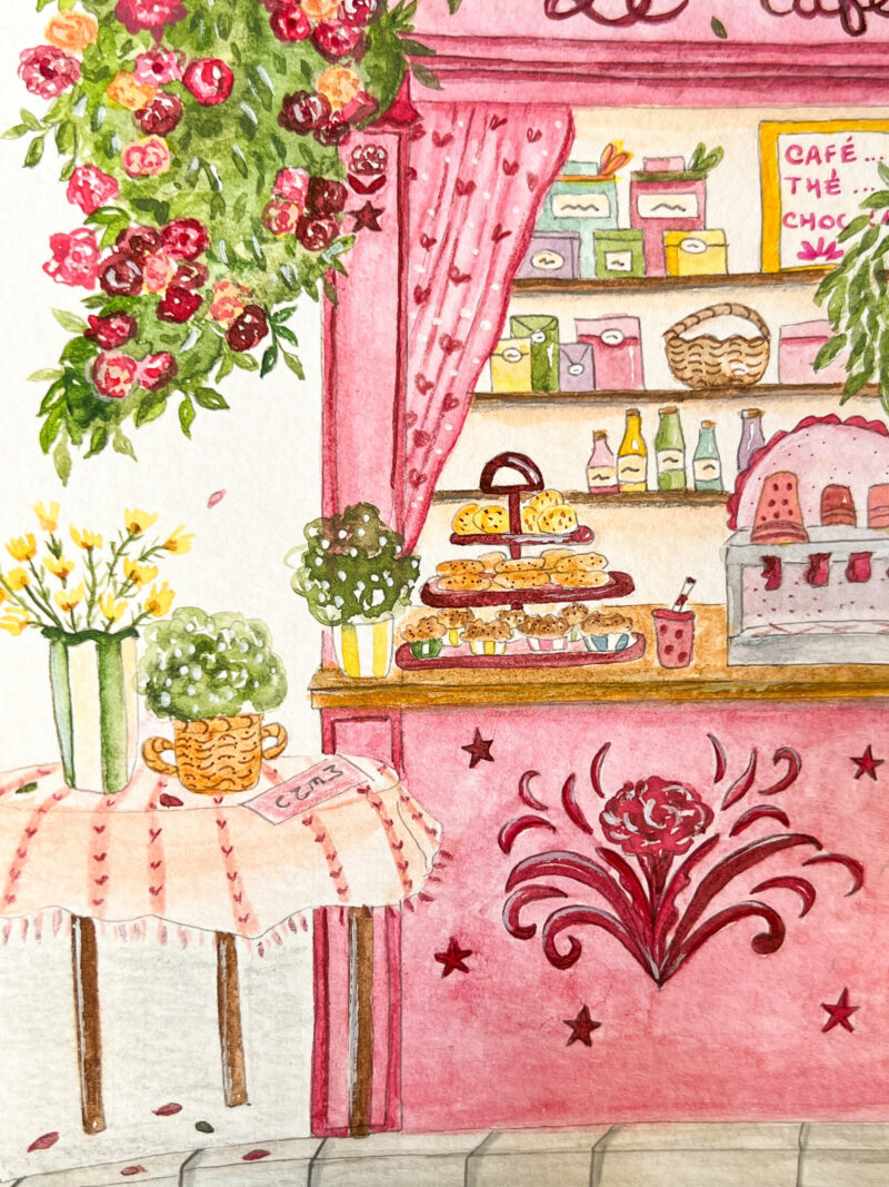 Le café rose - carte et affiche de printemps – Image 3